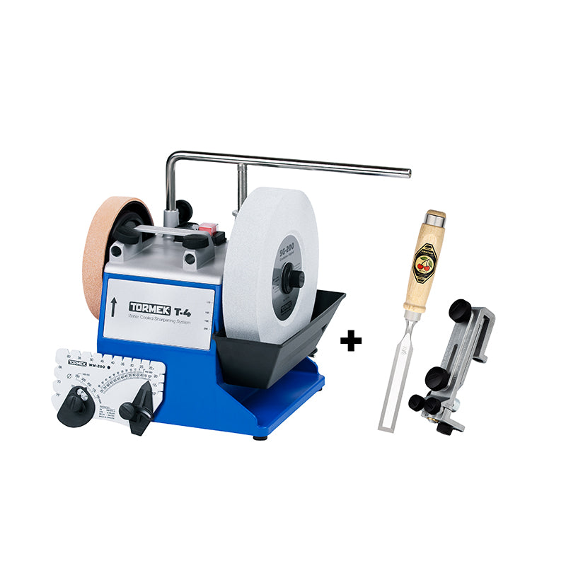 Tormek T-4ORIG Sharpening Machine with FREE SE-77 & Kirschen Chisel Included