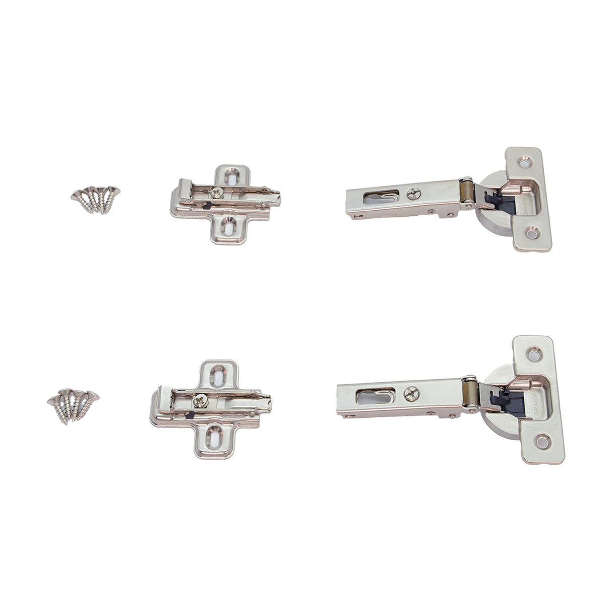 Salice Silentia+ Soft Close Full Overlay Euro Hinge & Mounting Plate Pair
