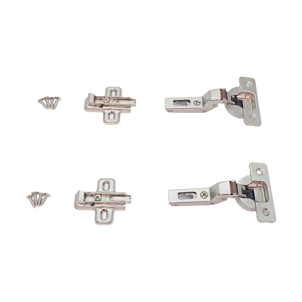 Salice Silentia+ Soft Close Full Inlay Euro Hinge & Mounting Plate Pair
