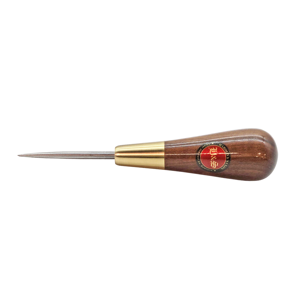 Harold & Saxon Pocket Scratch Awl 135mm HSS Gidgee Handle, high-quality Australian woodworking tool with detailed craftsmanship