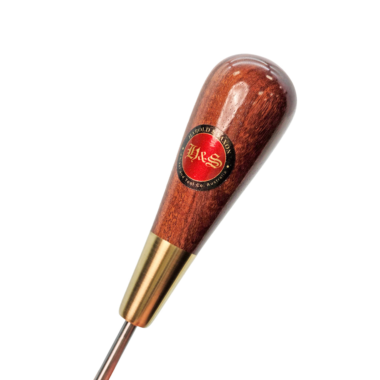Harold & Saxon Pocket Scratch Awl 135mm HSS Gidgee Handle - Close-up view showing craftsmanship and high-quality materials