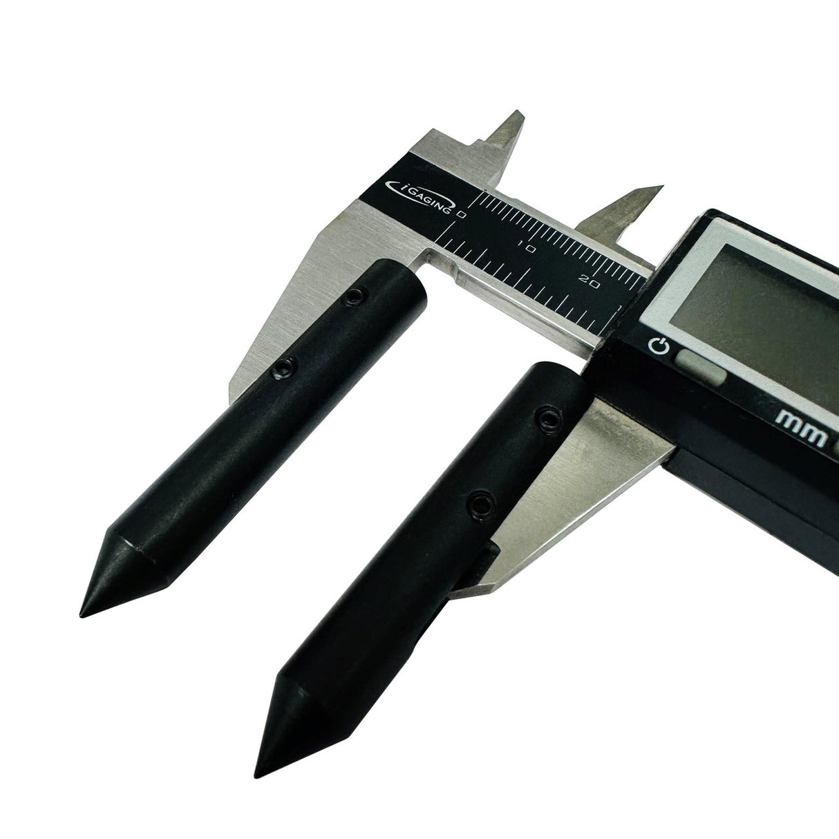 iGaging Centerline Gauge Attachment on Vernier Caliper, measuring hole centre spacing