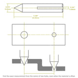 iGaging Vernier Caliper Centerline Gauge Attachment, measuring hole centre spacing with precision