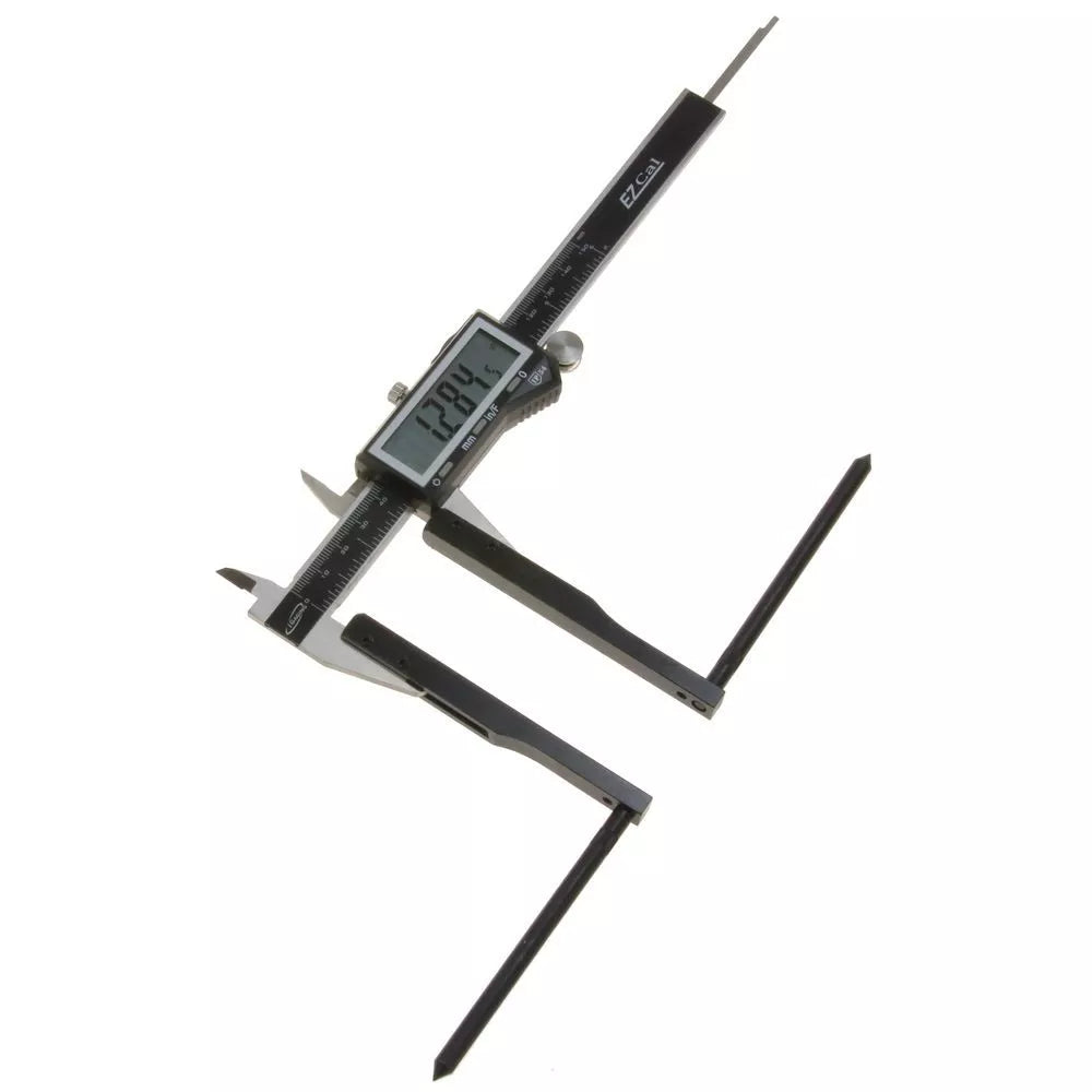 iGaging long reach contact attachments for vernier calipers - angled view showing 3 attachments with different lengths