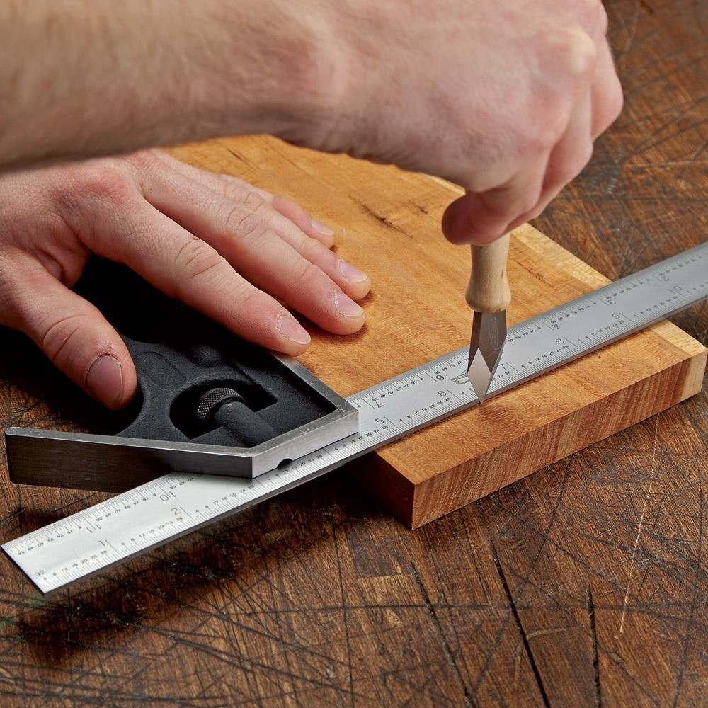 iGaging Set of 2 Combination Squares 150mm & 300mm in Storage Case, precision measuring tools Australian woodworking store
