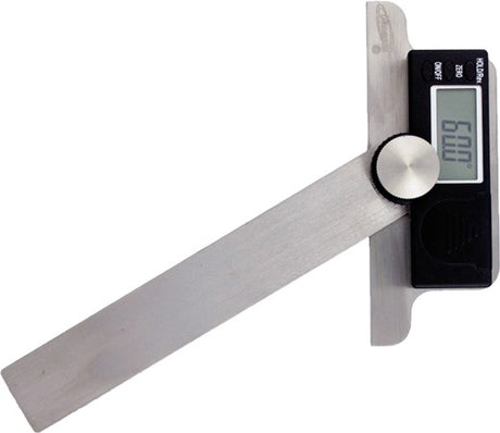 iGaging Digital T-Bevel Protractor with LCD display and stainless steel arms in woodworking tools store