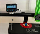 iGaging Router Table & Planer DRO Kit displaying precise metric and imperial measurements
