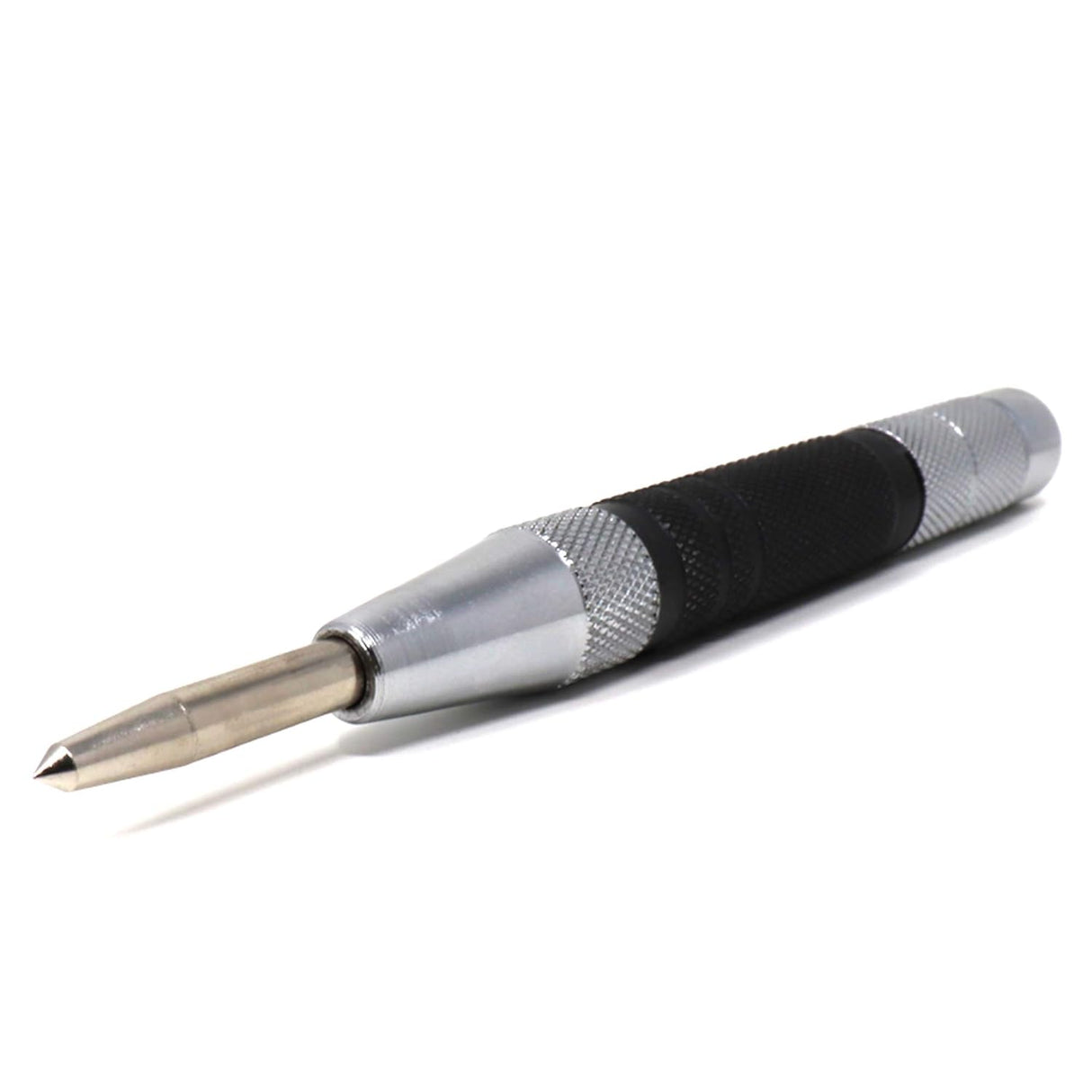 Heavy-Duty Automatic Centre Punch HSS detail showing knurled bands and stainless steel construction