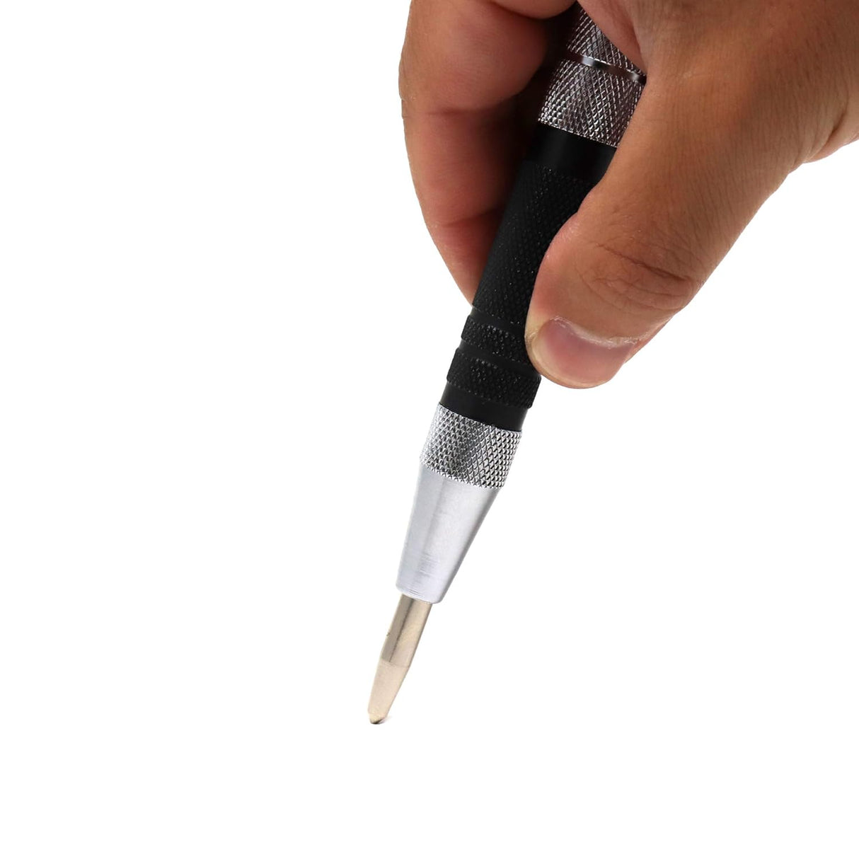 iGaging Heavy-Duty Centre Punch HSS, showing knurled bands for grip and tension adjustment