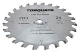Torquata 203mm Diameter 16mm Bore 4mm Kerf Flat Top Circular Saw Blade
