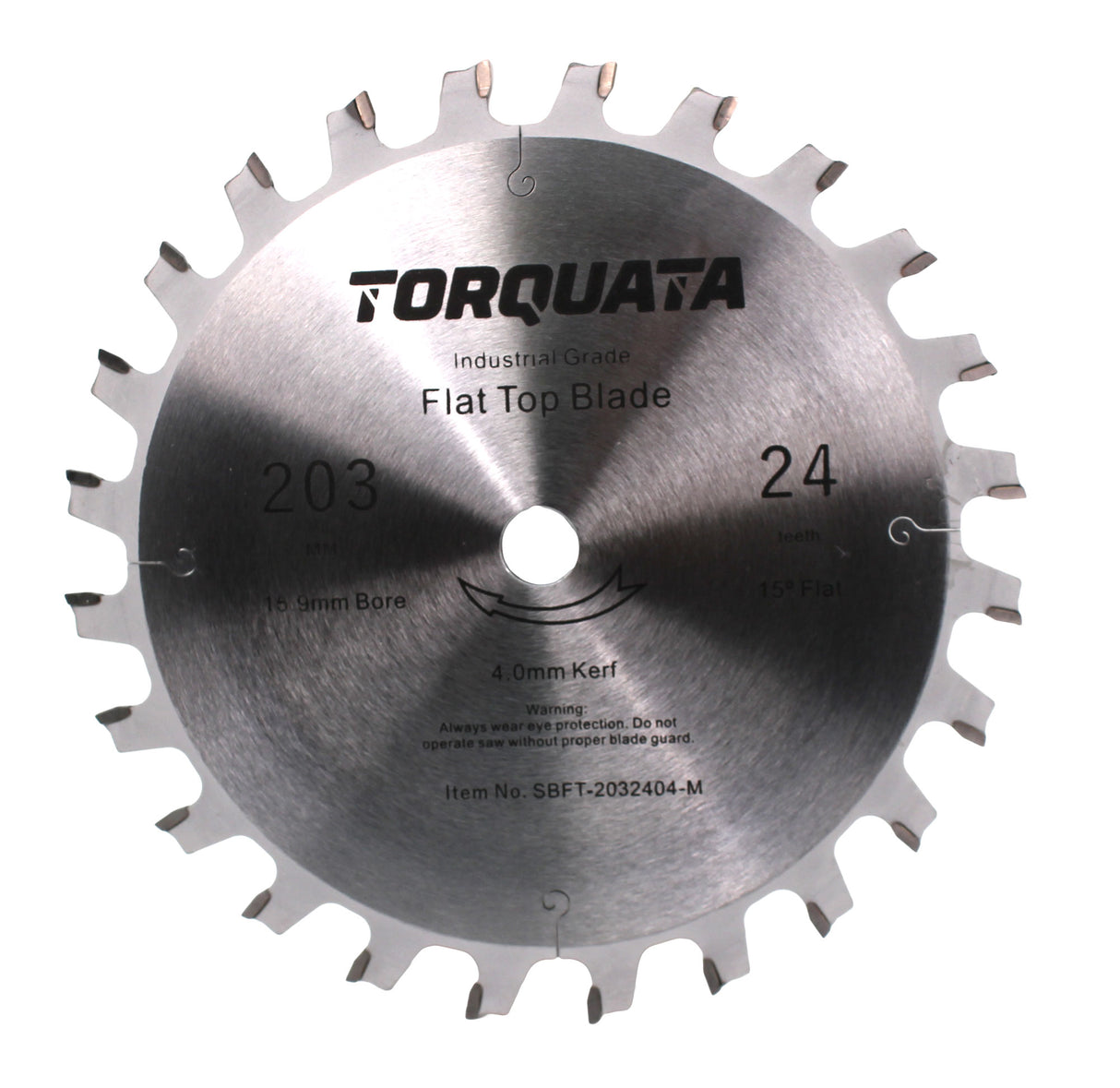 Torquata Set of 2 203mm Diameter 16mm Bore Flat-Top Saw Blades Plus Shims