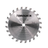 Torquata Set of 2 203mm Diameter 16mm Bore Flat-Top Saw Blades Plus Shims