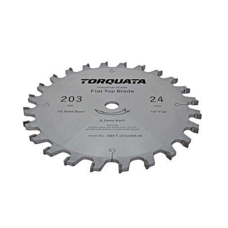 Torquata 203mm Diameter 16mm Bore 6mm Kerf Flat Top Circular Saw Blade