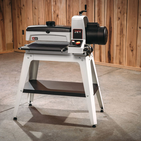 JET Tools 16-32in Wide Drum Sander 1.5HP with Open Leg Stand