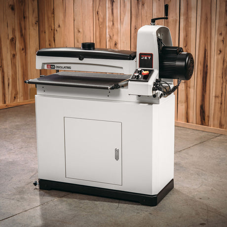 JET Tools 22-44in Oscillating Wide Drum Sander 1.75HP with Cabinet Stand