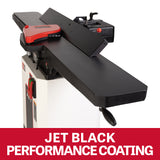 JET Tools 8in Black Jointer with Cabinet Stand Helical Cutterhead