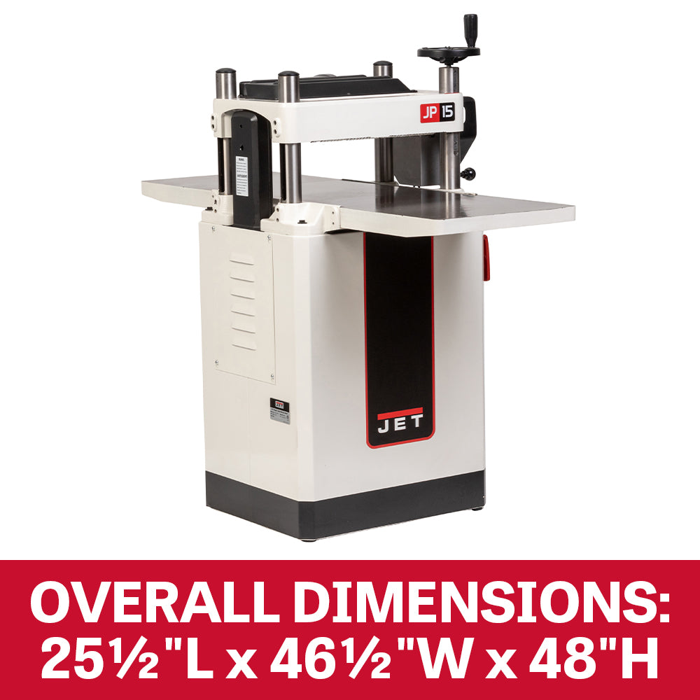 JET Tools 15in Thicknesser Helical Cutterhead 3HP Single Phase