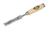 Kirschen Two Cherries 20mm Firmer chisel with a wooden handle on a white background