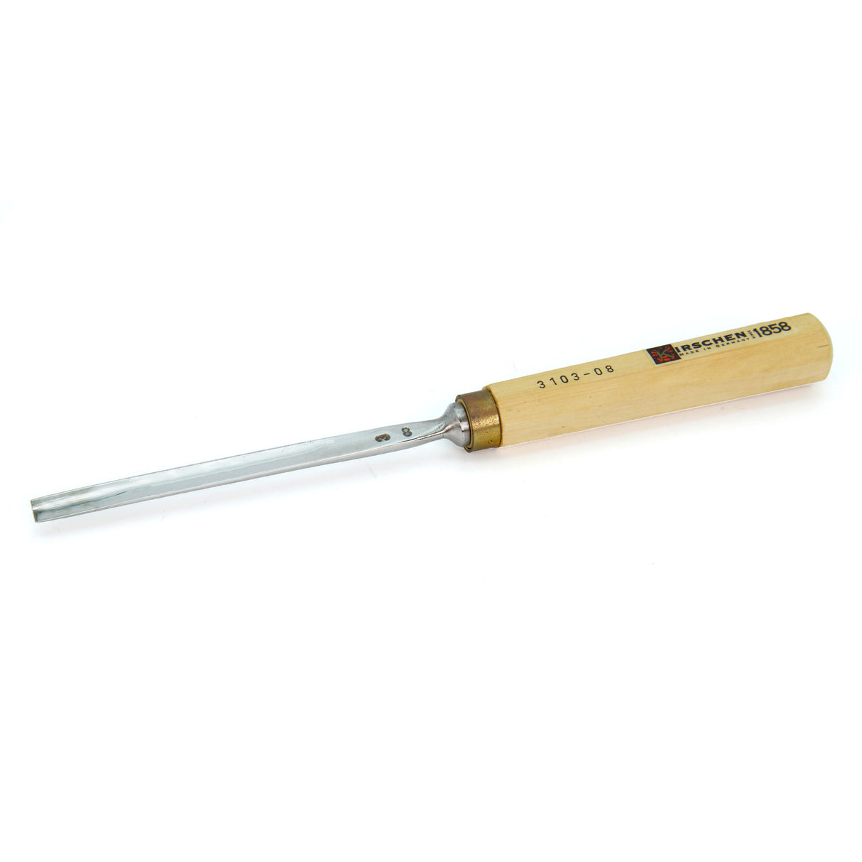Kirschen Two Cherries Carving Tool #3 Straight Gouge 8mm front