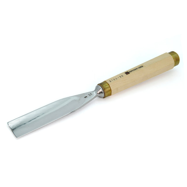 Kirschen Two Cherries Carving Tool #3 Straight Gouge 30mm front