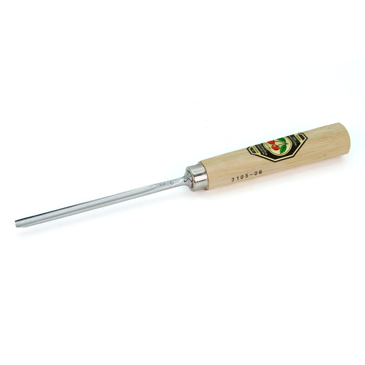 Kirschen Two Cherries Carving Tool #5 Flat Gouge 6mm front