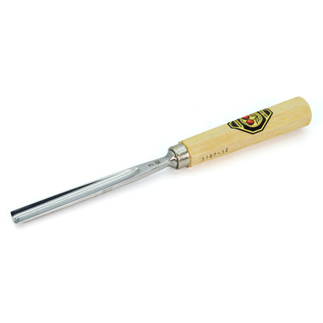 Kirschen Two Cherries Carving Tool Long #7 Gouge 12mm front