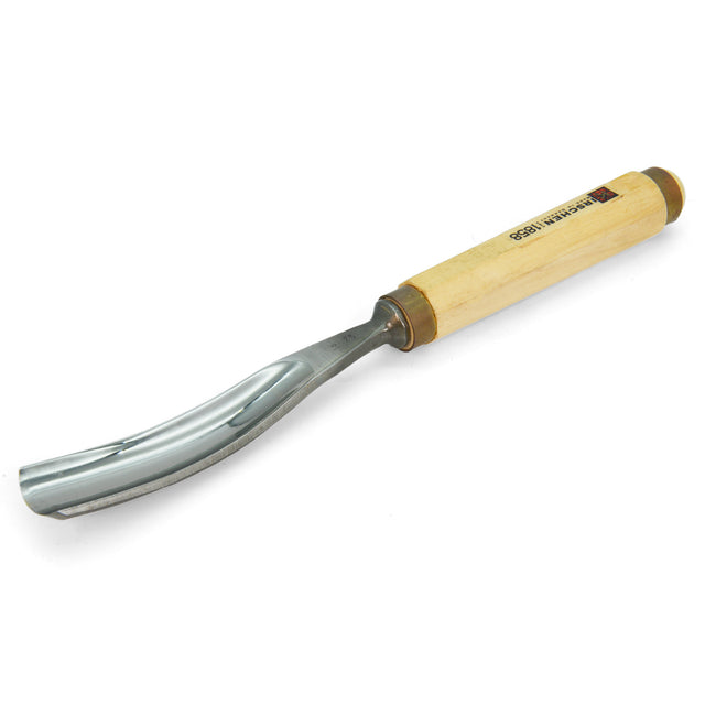 Kirschen Two Cherries Carving Tool Long Blade #9 Long Bent Gouge 25mm front