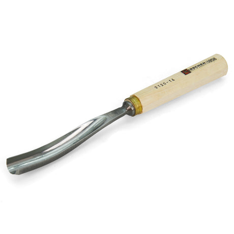 Kirschen Two Cherries Carving Tool Long Blade #11 Long Bent Gouge 14mm front