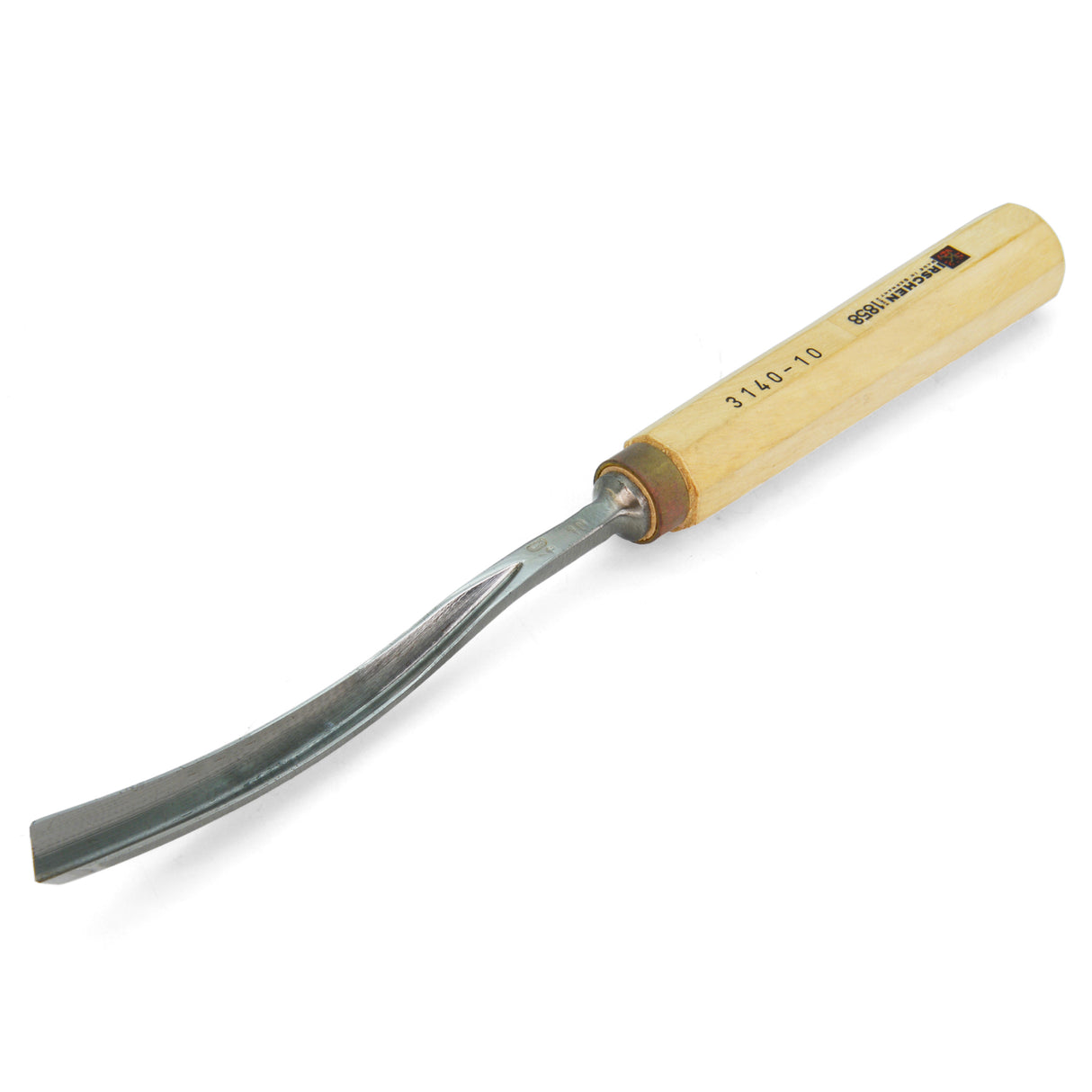 Kirschen Two Cherries Carving Tool #39 Curved V-Chisel 75 degrees 10mm front