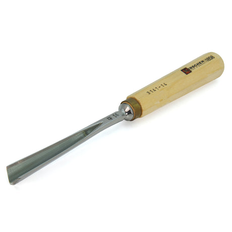 Kirschen Two Cherries Carving Tool #41 Straight V-Chisel 60 degrees 14mm front