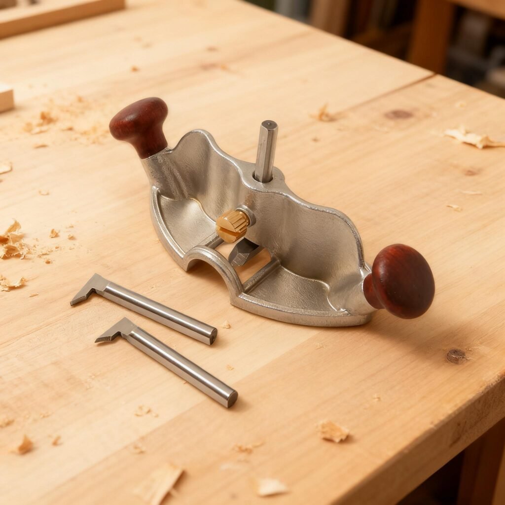 Luban Small Router Plane with Three Metric Blades