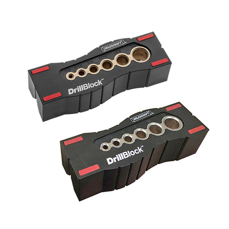Milescraft DrillBlock Metric & Imperial Drilling Guide Bundle for precise and versatile hole drilling