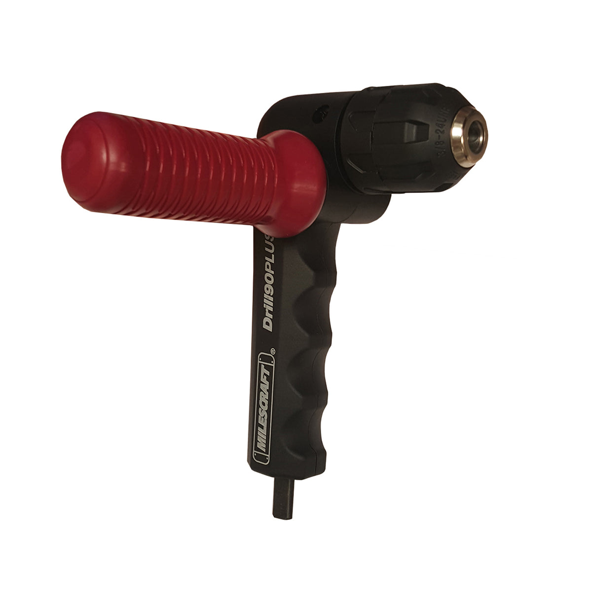 Milescraft Drill90Plus Right-Angle Drill Attachment with 3/8in Keyless Chuck