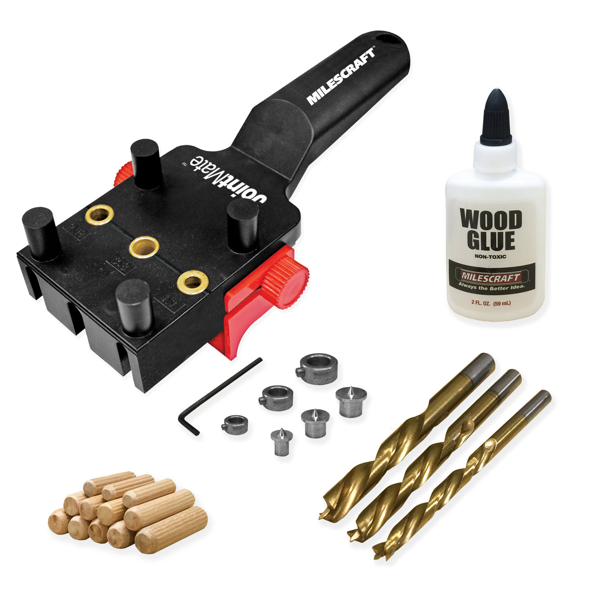 Milescraft Dowelling Jig Kit Self-Centering Metric Dowel Set