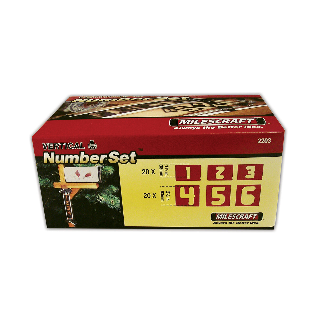 Milescraft 1 1/2in & 2 1/2in Vertical Number Templates for SignPro Sign Making Set
