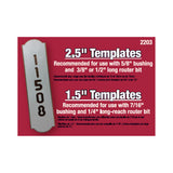 Milescraft 1 1/2in & 2 1/2in Vertical Number Templates for SignPro Sign Making Set