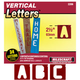Milescraft 2 1/2in Vertical Letters Signmaking Router Template Set