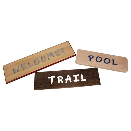 Milescraft 1 1/2in & 2 1/2in Happy Camper Letters Signmaking Router Template Set