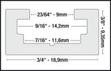 Milescraft T-Trax48 Universal T-Track Rail System 48in 1220mm Long Aluminium Pack of 2