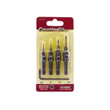 Milescraft Counter BIt Set of Four Countersink Counterbore Drill Bits