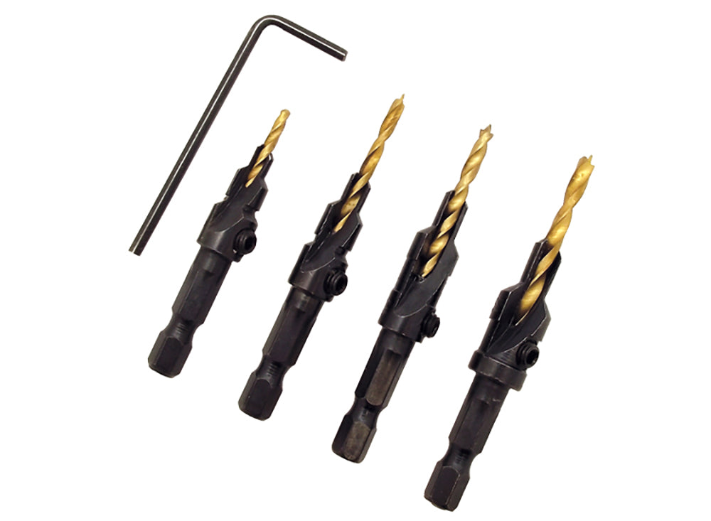 Milescraft Counter BIt Set of Four Countersink Counterbore Drill Bits