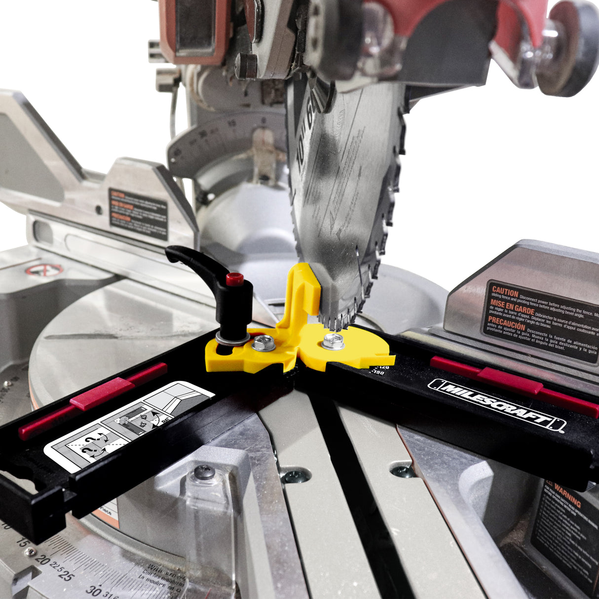 Milescraft AngleFinder with Retractable Edge Guides Mitre Saw Setup