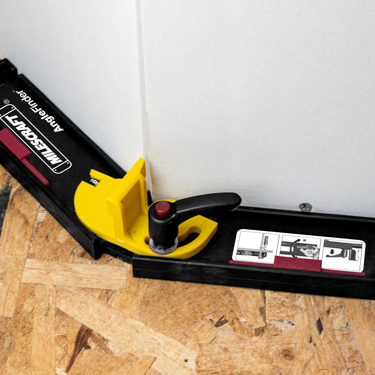 Milescraft AngleFinder with Retractable Edge Guides Mitre Saw Setup