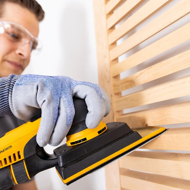 Mirka Extension Backing Pad for DEOS Orbital Sander, precision sanding in narrow areas