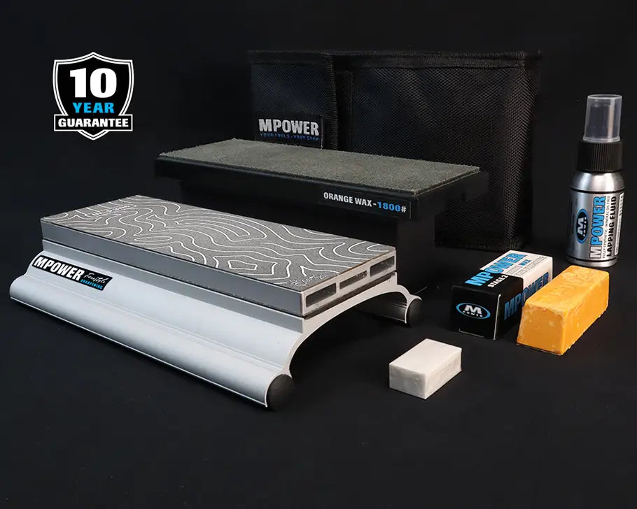 MPOWER SB1 Sharpening Stone Set 8in Double Sided Diamond Whetstone 300/1200 Grit