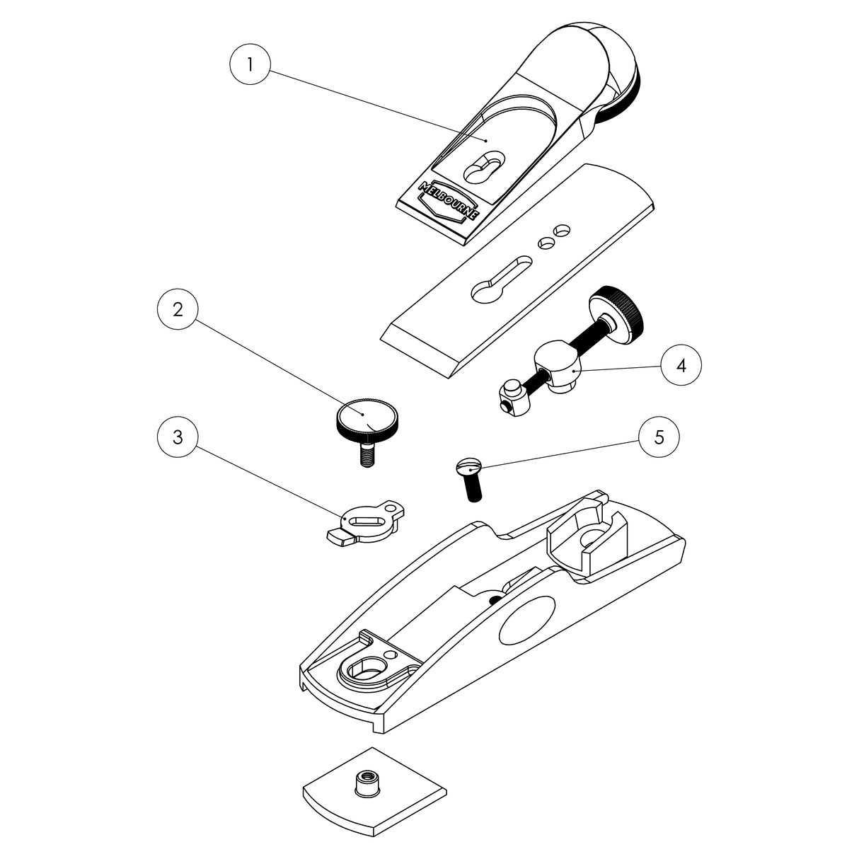 Melbourne Tool Company Low-Angle Block Plane Spare Parts