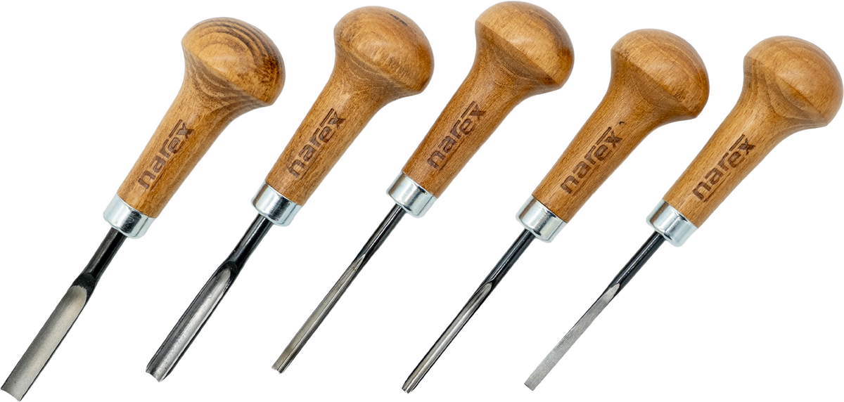 Narex Set of 5 PROFI Palm Carving Chisels