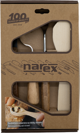 Narex Set of 4 Spoon Carving Tools Plus Spoon Blank