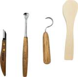 Narex Set of 4 Spoon Carving Tools Plus Spoon Blank