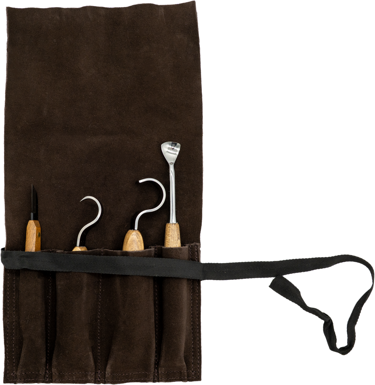 Narex Set of 4 Spoon Carving Tools in Leather Roll